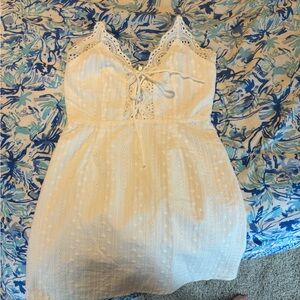 Super down white dress.